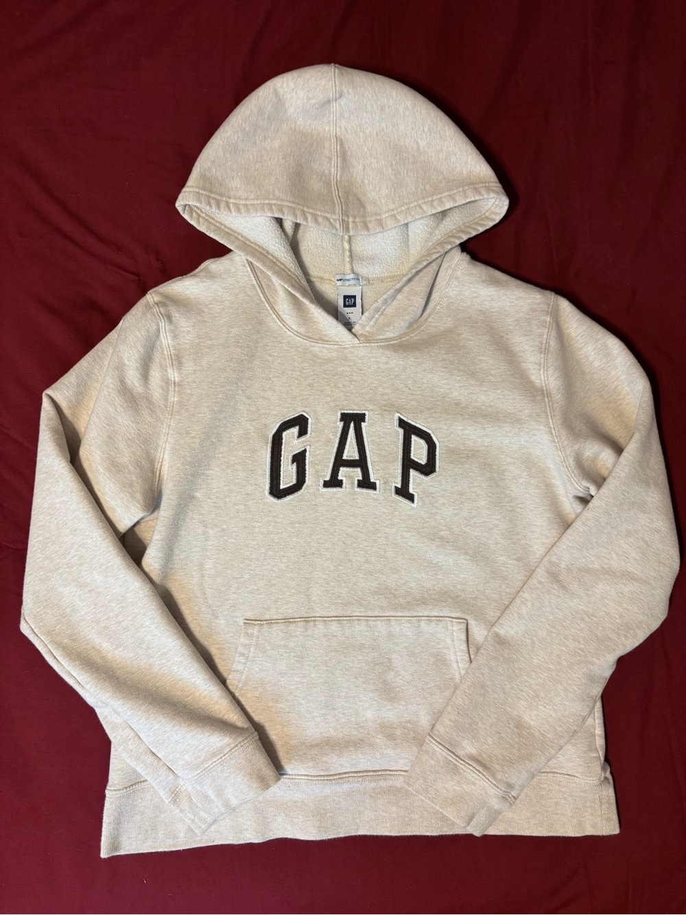 cream & brown GAP hoodie